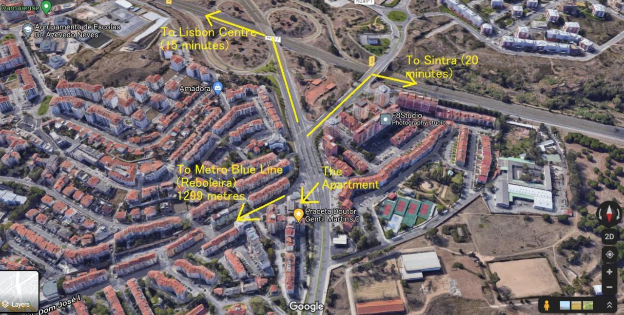 Apartamento Enjoy Lisbon Cascais Sintra 1200 Metres To Metro Blue Line Sintra Rail Line Free Parking Amadora Exterior foto
